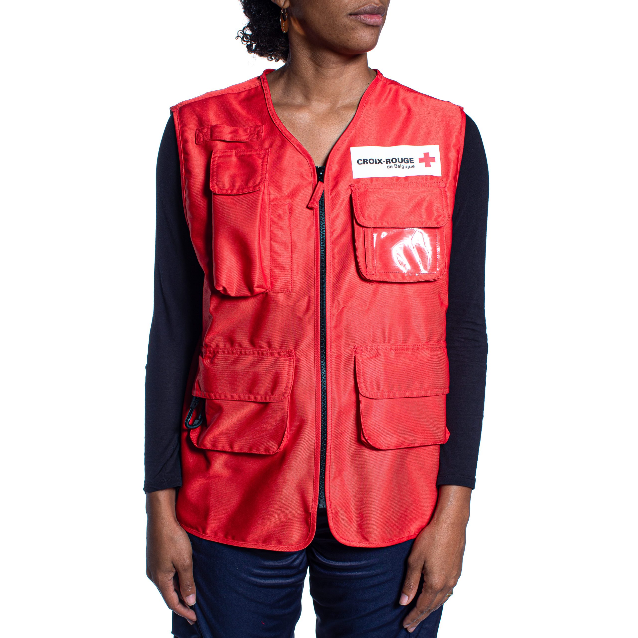 Gilet rouge multipoches/XS – Croix Rouge